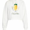 Women'S Clothing * | Dolce&Gabbana Capri Cropped Lemon & Logo Prints Hoodie