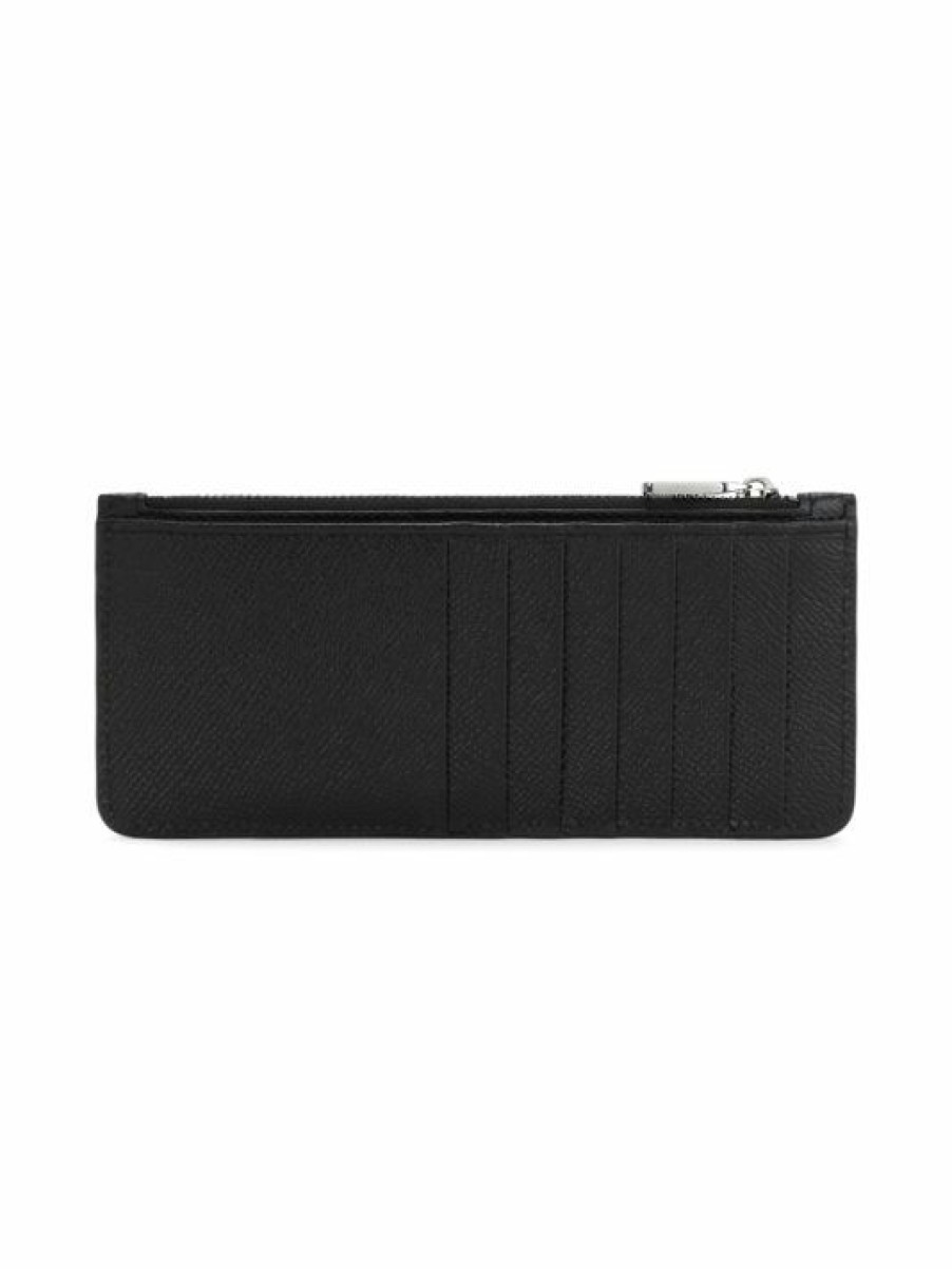 Accessories * | Dolce&Gabbana Long Zip Leather Card Case For Men