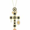 Jewelry * | Dolce&Gabbana 18K Yellow Gold 7-8Mm Freshwater Pearl Gemstone Cross Pendant Necklace