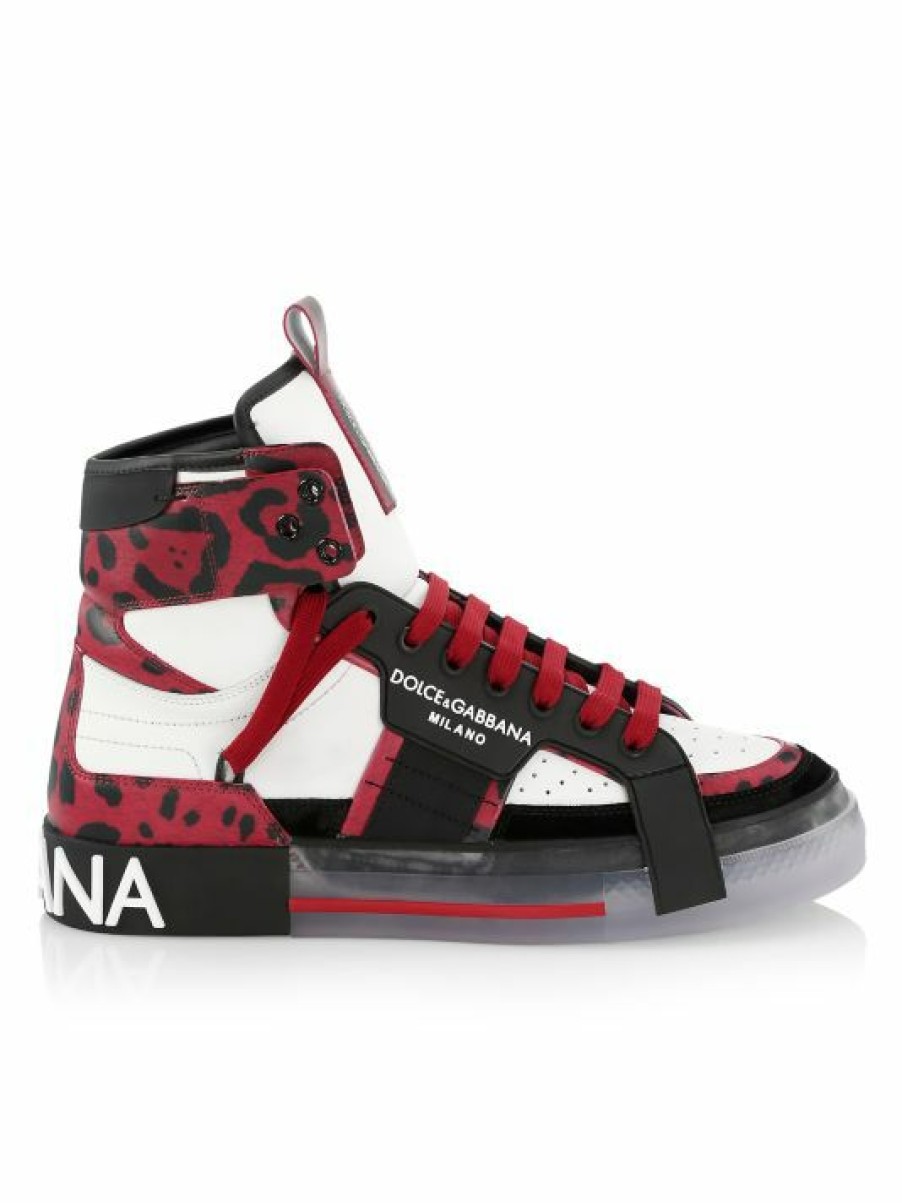 Men * | Dolce&Gabbana Hot Animalier 2.0 High-Top Sneakers For Men