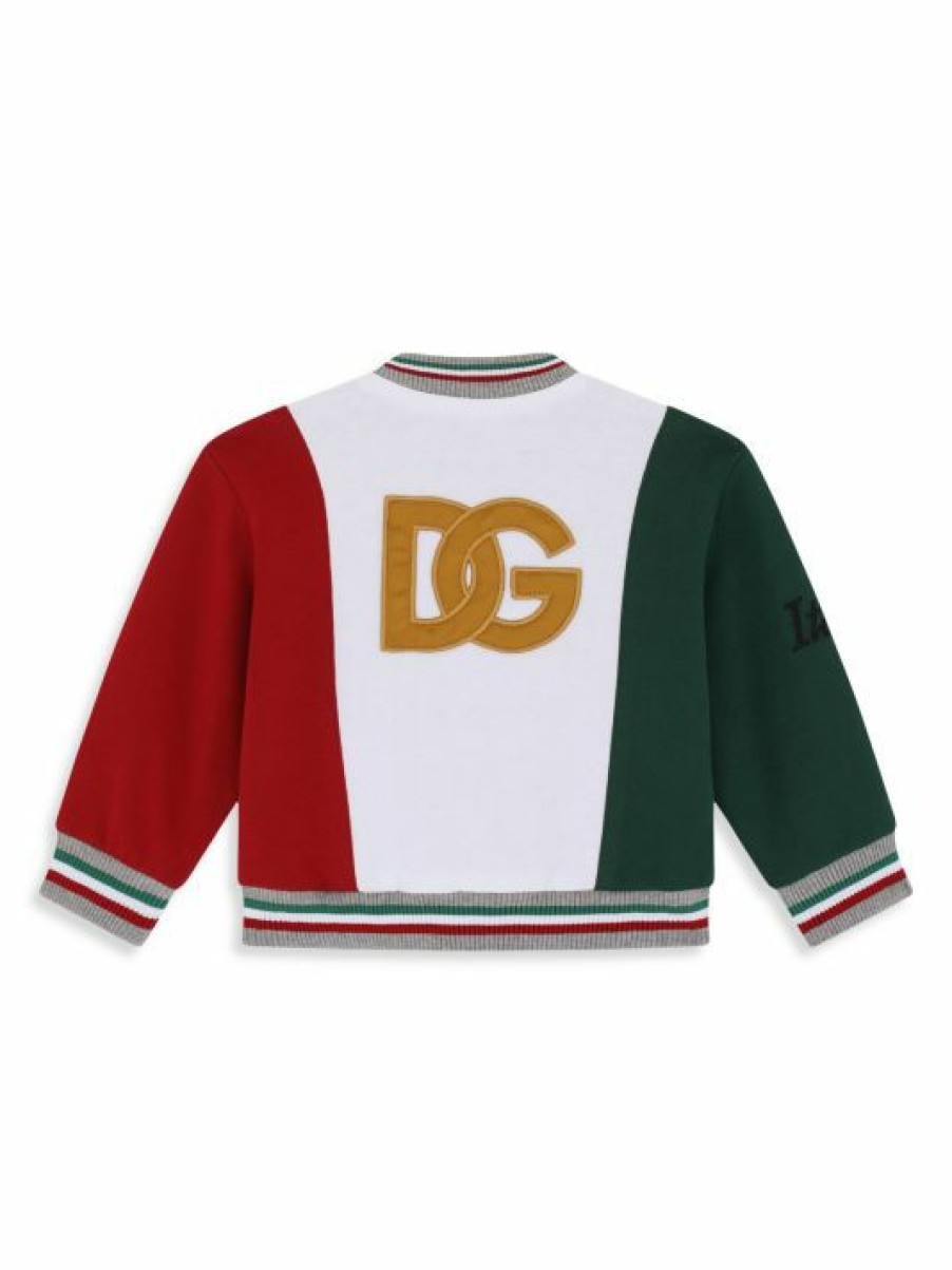 Kids * | Dolce&Gabbana Baby Boy'S Tricolor Italia Bomber Jacket For Kids