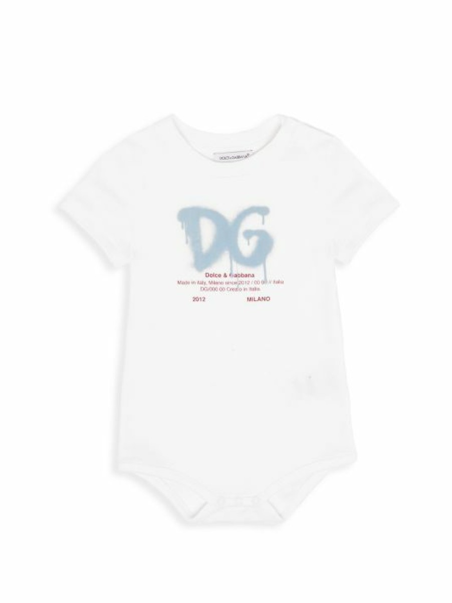 Kids * | Dolce&Gabbana Baby'S Spray Paint Graphic Logo Bodysuit For Kids