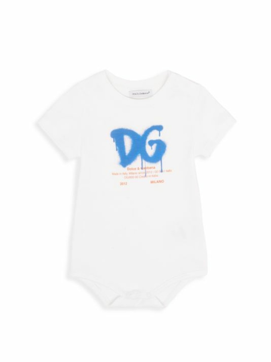 Kids * | Dolce&Gabbana Baby'S Spray Paint Graphic Logo Bodysuit For Kids