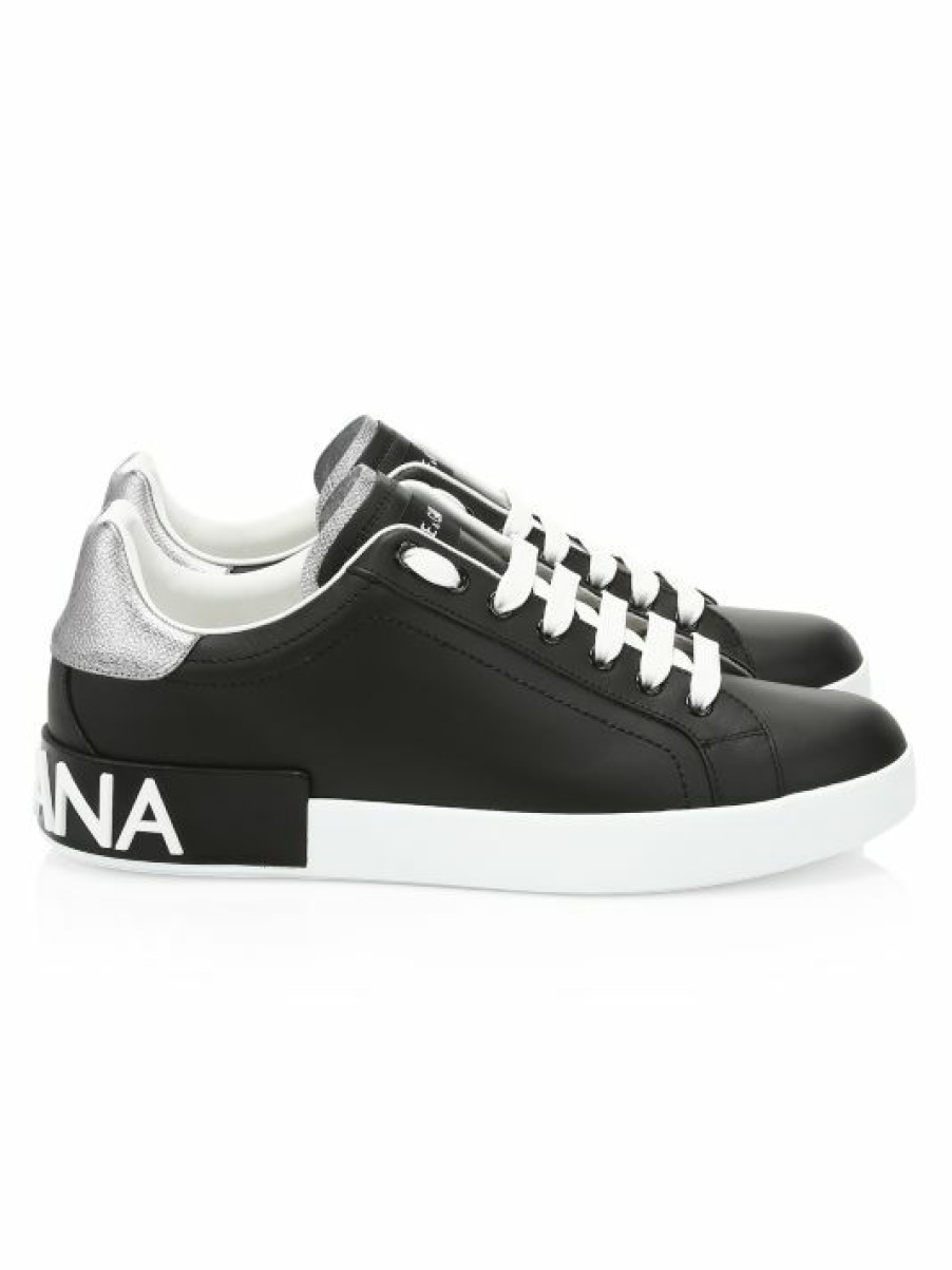 Men * | Dolce&Gabbana Portofino Leather Sneakers For Men