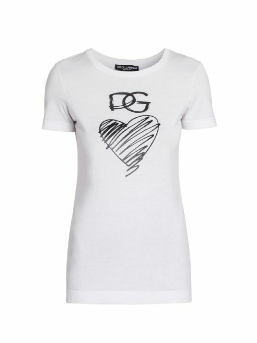 Men * | Dolce&Gabbana Carretto Logo Heart T-Shirt