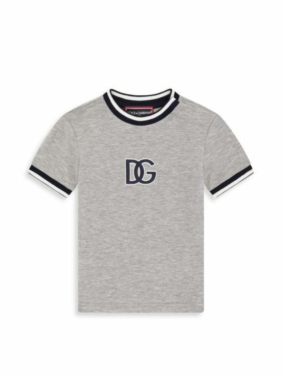 Kids * | Dolce&Gabbana Baby Girl'S Contrast-Trim Logo T-Shirt For Kids