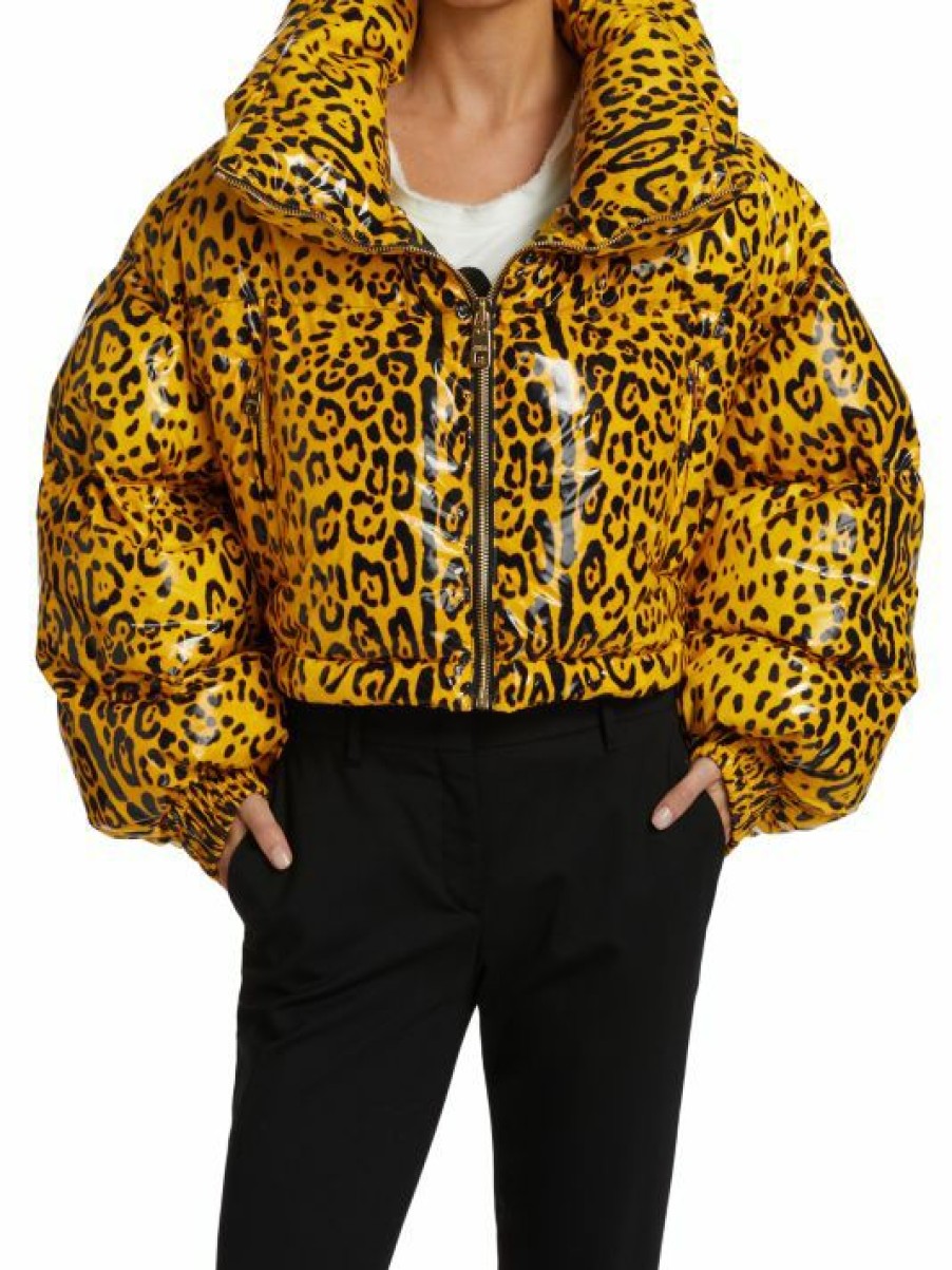 Men * | Dolce&Gabbana Cropped Leopard Print Jacket